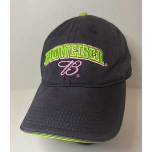 Budweiser Black/Pink/Green Logo Baseball Hat Cap "Girl" by The Game Adjustable